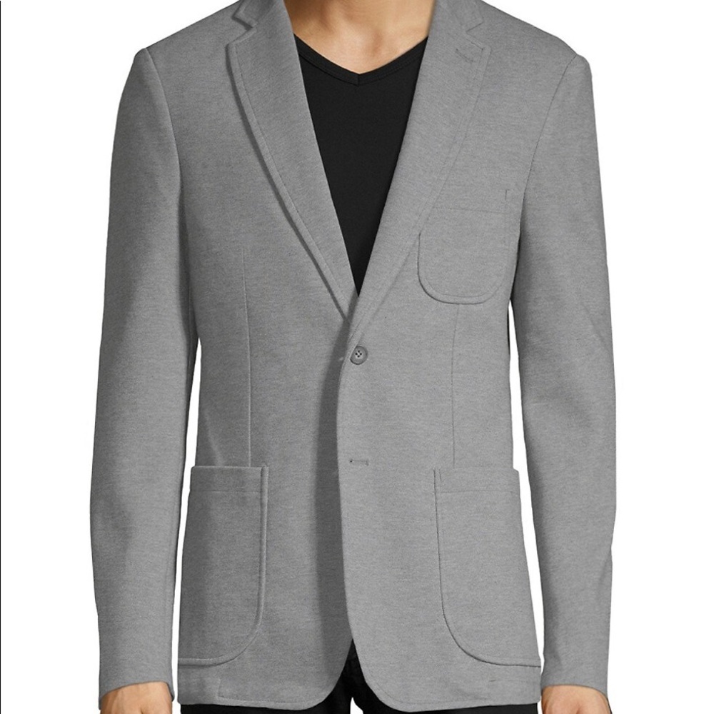 Saks Fifth Ave Elbow Patch Knit Blazer - XL